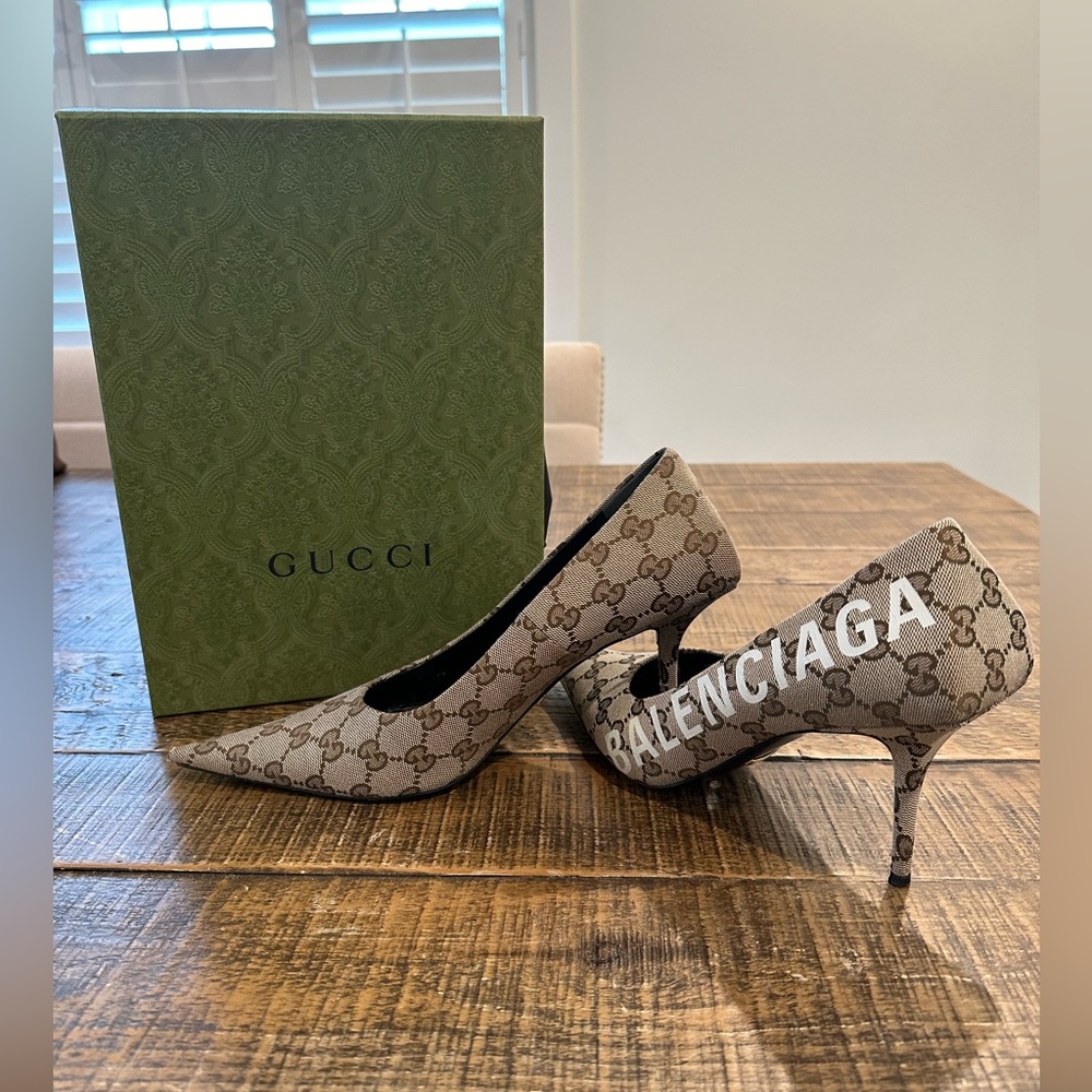 GUCCI x BALENCIAGA The Hacker Project Square Pump Sz 41